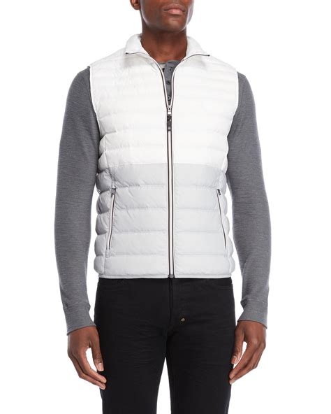 michael kors gold puffer vest|Michael Kors puffer vest men's.